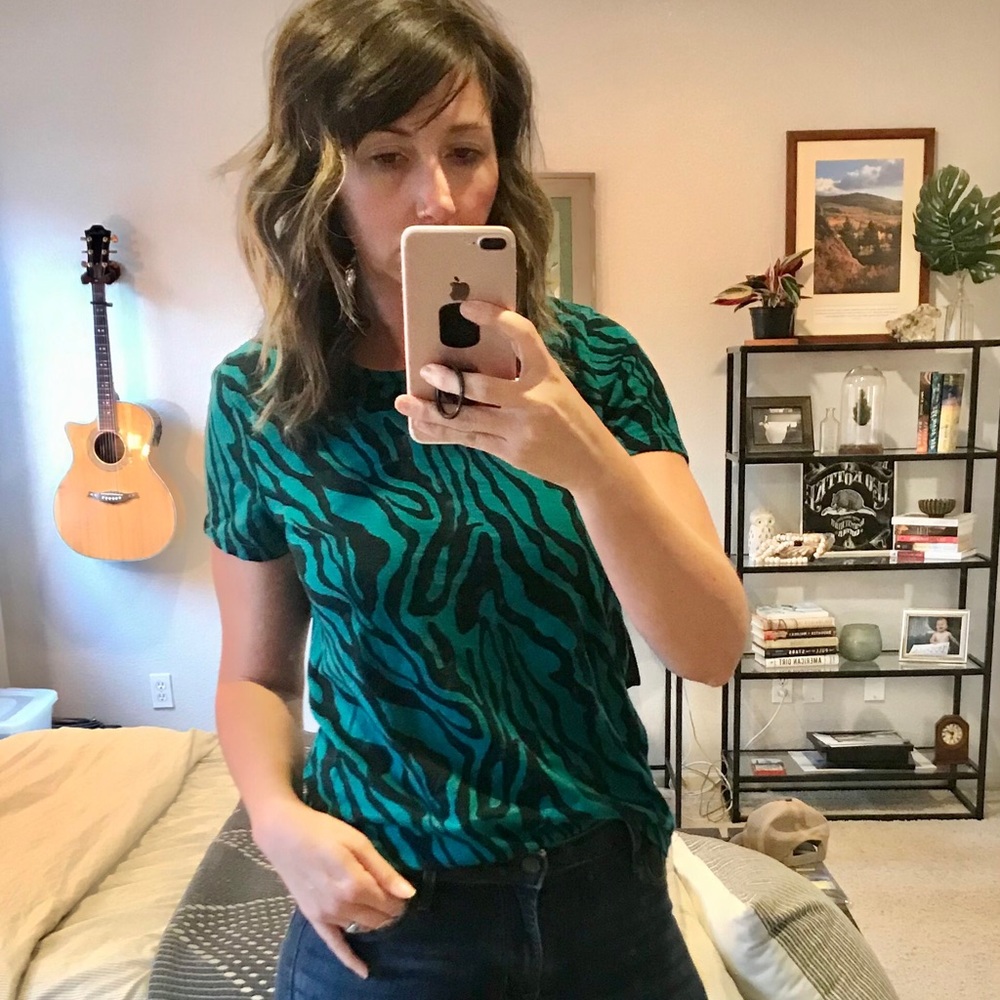 JCrew Tiger Print Tee